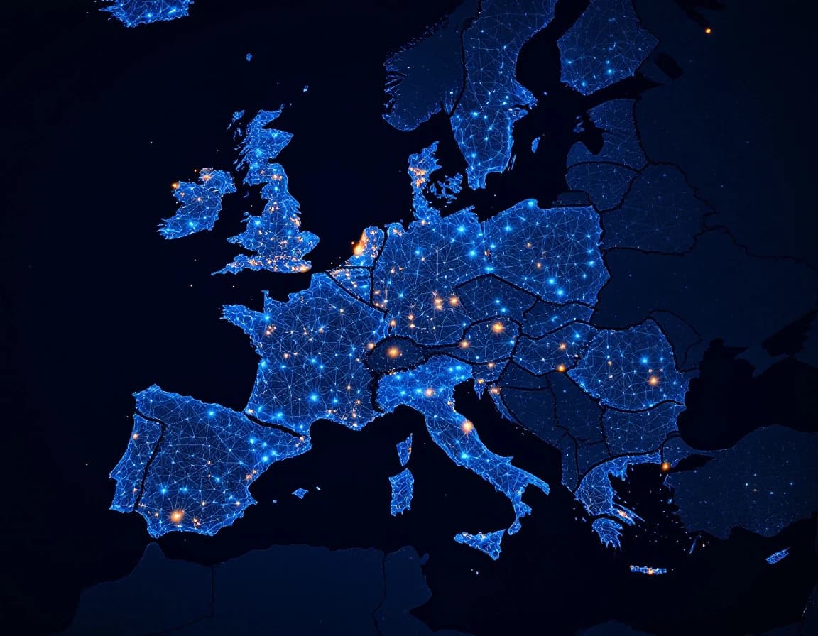 Europe award data map